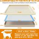 Dog Pee Pad Holder for Small and Medium Dogs, Two-Layer Mesh Dog Potty Tray, Indoor Puppy Pad Holder for Potty Training, Gentle on Paws, Easy-Clean Leak-Resistant Fits 22 22 Inches Pee Pads