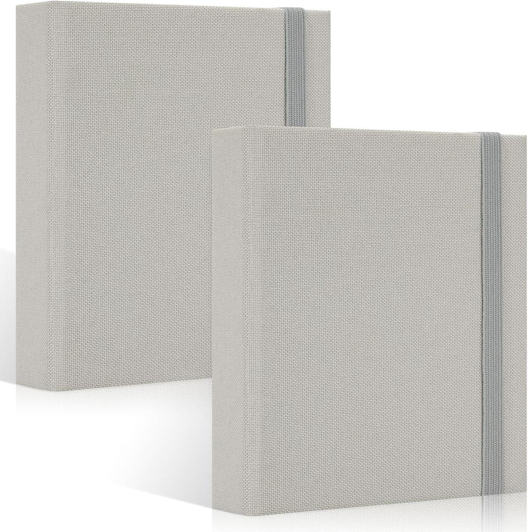 Vienrose Polaroid Photo Album Binding Cloth Photo Book for Instax Fuji 2 x3 Inch Photo Fits Fujifilm Mini 12 11 9 Snap PIC-300 52 Pockets 2 Pack, Grey