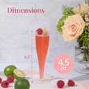 Prestee 100 Gold Plastic Champagne Flutes - 4.5 oz Disposable Champagne Glasses for Toasting at Weddings, Mimosas, Cocktails, Great Gatsby Party Decorations, and Events