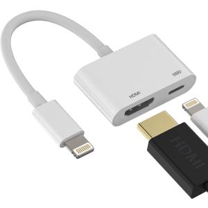 Lightning to HDMI Adapter for TV, iPhone 12, 13, Pro Compatible, 1080p Resolution, Easy to Use, Wide Compatibility