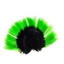 Easyinsmile Rainbow Mohawk Wig Hallowmas Masquerade Punk Mohican Hairstyle Cockscomb Hair Cosplay Wig (green and black)