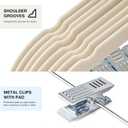 24-Pack Beige Velvet Hangers with Clips Adjustable,Adult Hangers,Heavy-Duty,Felt,Non-Slip,Space Saving,Slim Outfit Hanger for Pants, Skirts, Suits,Coats, Dresses ect.