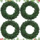Hotop 4 Pcs Artificial Christmas Wreath for Front Door, 24 Inch
Christmas Green Farmhouse Wreath, DIY Faux Plain Wreaths, for Decorating Window Room Xmas Party Decor