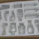 36Pcs Bud Vases Set Small Vintage Glass Bottles Clear Bud Vases in Bulk Multiple Shape Cute Glass Vases for Rustic Wedding Centerpieces Table Decorations and Home Decor(Clear)