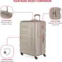 SwissGear 7366 Signature Hardside Expandable Luggage with Spinner Wheels, TSA Lock, Sand, Checked-Large 27-Inch