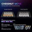 Chessnut Move Robotic Chessboard with Plastic Pieces, Self-Moving Pieces Simultaneously, Full Piece Recognition, Built-in Chess Engine, Voice Control & Video Integration