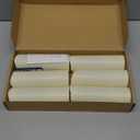 5plots 7"x 2.2" Flickering Flameless Candles, Battery Operated LED Pillar Candles with Timers and Remote Control, Made of Wax-Like Frosted Plastic, Wont Melt, Ivory, Skinny, Set of 6