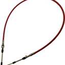 80833 Automatic Transmission Shifter Cable Eyelet End, Replacement for B&M Automotive Heavy Duty Performance Shifter Cable, 5ft Long Af72-1002 BMM-80833 0.375" Outer Diameter Red