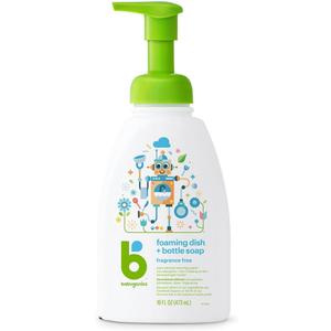 Babyganics Foaming Dish Soap, Pump Bottle, Fragrance Free, 16 oz.