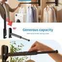 BaiNong Wall Mounted Drying Rack 13" Foldable Clothes Hanger Black Pull-Out Clothes Drying Rod for Laundry, Closets, Rntryway (2, 13" Black)