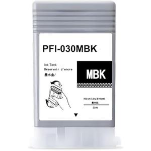KSUMEI PFI-030 Ink Cartridge 55ml PFI-030MBK Matte Black Ink Tank Compatible with Canon imagePROGRAF TA-20 TA-30 Printer 5-Pack