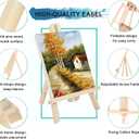 Kinlink 11.8 Inch Tall Wood Easels for Display Set of 8, Display Easel Tabletop, Painting Easel Stand for Artist Students