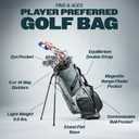 Pins & Aces Player Preferred Golf Bag - Premium Design, Lightweight Golf Bag with Stand - Velvet-Lined 5-Way Club Divider System