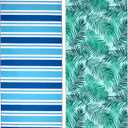 2 Pack Microfiber Beach Towel, Oversized Microfiber Towel 75”x 35”, Sand-Free Beach Towel, Quick Drying Camping Towel, Super Absorbent Bath Towel Blanket, Soft Breathable and Ligheweight