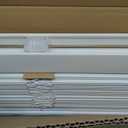 CHICOLOGY 2" Cordless Faux Wood Blinds, Room Darkening Smooth PVC Window Blinds, Cordless Lift, Light Control and Privacy, Inside/Outside Mount, Moisture Resistant, Basic White, 38" W x 60" H