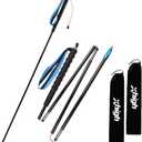 Ultralight Carbon Fiber Trekking Poles 2-Pack,Z-Pole Design Trail Running,Foldable Pair Fixed Length, Ultra Lightweight High-Density Carbon for Hiking, Running & Walking - Quick Lock System