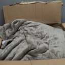 NANPIPER King Size Sherpa Blanket, Soft Fleece Throw for Bed, Reversible Thick Fuzzy Blanket for Winter (Light Grey, 90x108 inches)