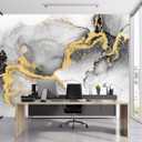 Black Gold Marble Wallpaper Peel and Stick for Living Room Office 157"x108"