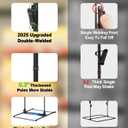 Chip Rack Display Stand, Potato Chip Display Rack with 24 Clips, 2 Row Chip Bag Holder for for Party Display, Snack Retail Display Rack Chip Stand Display for Countertop Store, Black