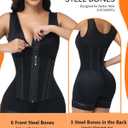 Overbust Fajas Colombianas Shapewear for Women Tummy Control Body Shaper with Adjustable Strap, M