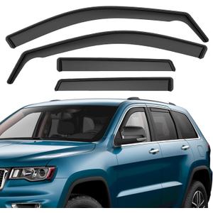 ACLONG in-Channel Rain Guards Black Window Visors Compatible with Jeep Grand Cherokee 2011 2012 2013 2014 2015 2016 2017 2018 2019 2020 Side Shatterproof Sun Visor Window Deflectors 4-Pieces