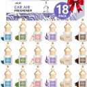 AROIC Car Air Freshener, 18 Pack Long Lasting Hanging Car Air Freshener Diffuser Set for Women & Men, 6 Scents Essential Oil Vehicle Aroma Fragrance Valentines Day Gift (8ml Each)