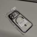 Designed for iPhone 17 Pro Case Magnetic, Compatible with Magsafe, Camera Control Button, Camera Lens Protector, Clear Soft TPU Plated Phone Case for iPhone 17 Pro, Black