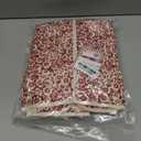 Omoone Women's Floral Quilted Cardigan Jacket, Short Length, Drop Shoulder, Batwing Sleeve, Multicolour, Padded Puffer, Cotton, Winter, Red Fall  Medium