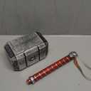 Halloween Hammer Cosplay Weapons, PU Battle Foam Axe Great for LARP Birthdays Gift