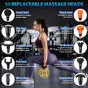 TOLOCO Massage Gun, Deep Tissue Back Massage for Athletes for Pain Relief, Percussion Massager with 10 Massages Heads & Silent Brushless Motor, Mothers Day Gifts, Black