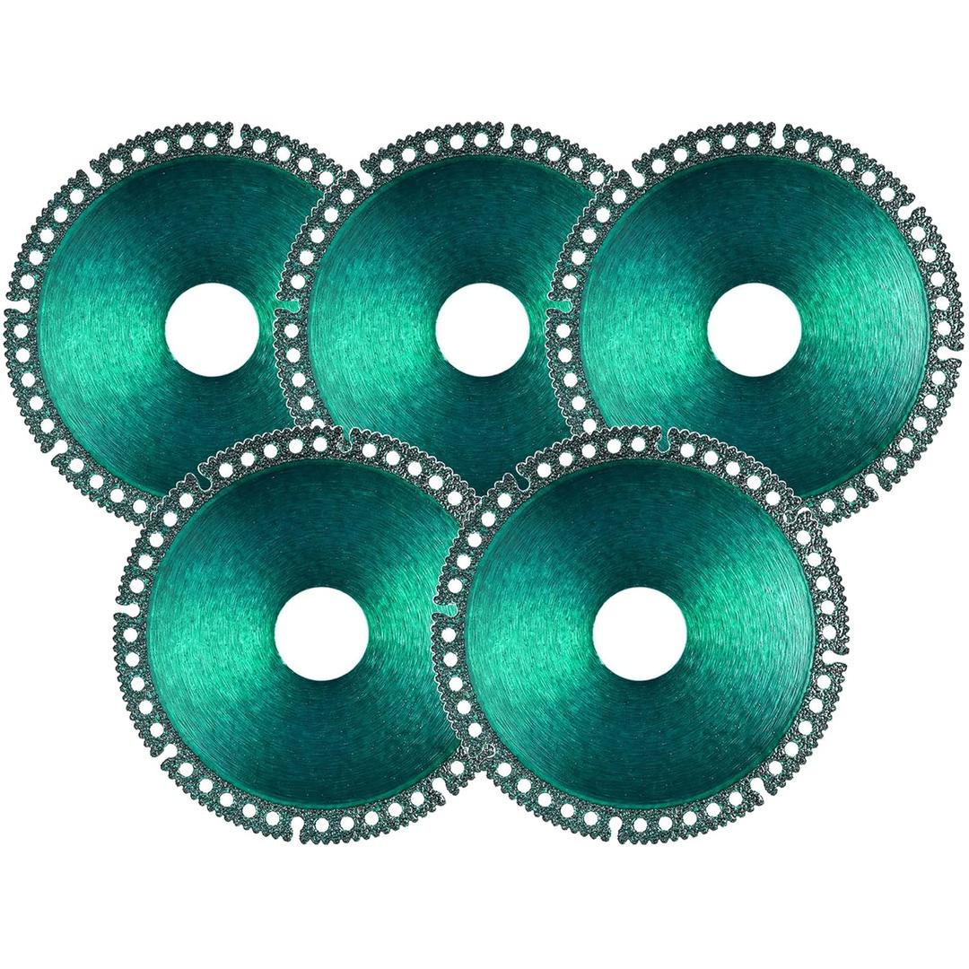‎5 Packs 4-1/2" Indestructible Disc for Grinder, Indestructible Grinder Disc for Angle Grinder 7/8" (Model 115/125), Fit Smooth Cutting, Chamfering, Grinding of All Materials (Green)