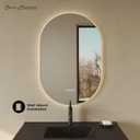 Swiss Madison Aura 24" x 36" Pill Shaped LED Anti-Fog Smart Mirror with Bluetooth