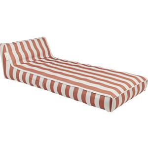 SUNNYLiFE Luxe Lie-On Lounger, Inflatable Pool Float, Indoor/Outdoor Use, Backrest Support, PVC/Polyester, Tierra Clay Stripe, 70.87 x 33.46 x 20.47 inches, Water/Land Usage, 9.7 lbs