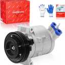 PHOBOOS A/ C Compressor with Clutch Compatible with Chevrolet Equinox 2010-2011 & GMC Terrain 2010-2011, 2015 L4 2.4L, SP17 Style Compressor, Fast Cooling, Low Noise, Easy Installation, Ref. 68680