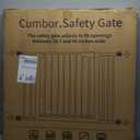 Cumbor 29.7-46" Baby Gate for Stairs, Toddler Safety Essentials for The House, Auto Close Dog Gate for Doorways, Mom's Choice Awards Winner-Easy Install Pressure Mounted Pet Gates for Dogs, White