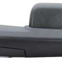 Driver Left Side Door Towing Mirror Black Back Cover Power and Heated Glass with Turn Signal Light and Puddle Light Manual Folding and Temperature Sensor For Ram 1500 2500 3500 2009-2018