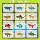 12 LED Dinosaur String Lights Battery Operated Dinosaur Lights String Realistic Looking Dino Light for Boys Bedroom Garden Patio Decoration8 Mode