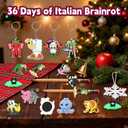 Italian Brainrot 36-Piece Mini Character Set, Meme-Style Figurines with Pencil Toppers, Clip-On Keychains & Fridge Magnets, Desk Decor, Collectible Accessories & Novelty Gift Bundle