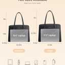LOVEVOOK Laptop Tote Bag for Women,Computer Work Bag With Large Cup Holder,17.3 Inch Waterproof PU Leather Purse Briefcase for Teacher
