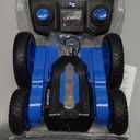 Force1 Tornado Blue LED Remote Control Car for Kids- Double Sided Driving Fast RC Cars 360 Flips, Outdoor 4WD Off Road Stunt RC Car, All Terrain Tires, RC Crawler Rechargeable Battery, 2.4GHz Remote