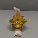 BRBASAP Antique Oil Lamp Replacement Parts and Kerosene Lamp #2 Size Brass Plated Burner with Reduction Collar and Cotton Lamp Wick Fits Vintage Oil Lamp Hold 3 Inch Base Chimney Authentic Restoration