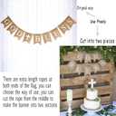 2 x CHRORINE God Bless Banner First Communion Banner Kit, Baptism Decorations for Boys Girls, First Communion Confirmation Decorations, Bautizo Decorations