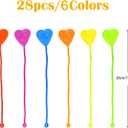 2 x 28 Pack Valentine Sticky Hands Toy with Valentines Cards for Kids Valentine Party Favors Valentine School Classroom Exchange Gift