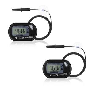 DaToo Aquarium Thermometer with Large LCD Display Fahrenheit/Celsius(/) Fish Tank Thermometer for Aquarium Reptile Terrarium Digital Water Thermometer with Suction Cup(2 Pack)