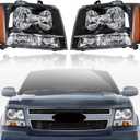 LABLT Headlights Front Head Lamps Replacement for 2007-2014 Avalanche Suburban Tahoe Headlight Assembly Pair Driver and Passenger Side