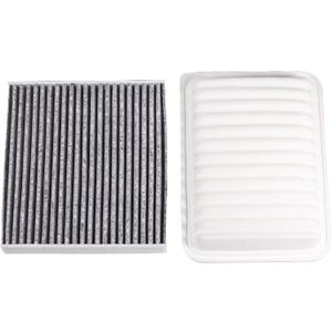 87139-07010 17801-21050 Engine and Cabin Air Filter Combo for Toyota 2009-2019 Corolla 1.8L;2009-2014 Matrix 1.8L;2006-2018 Yaris;Scion 2008-2014 XD;Pontiac 2009-2010 Vibe 1.8L 2008 2009 2010-2018.