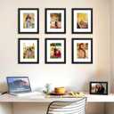 decorUhome 8x10 Picture Frame, Display Pictures 5x7 with Mat or 8x10 without Mat, Wall & Tabletop Display Photo Frame, Black, 2 Pack