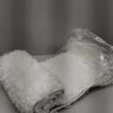 White Runner Rug for Bedroom 2x6 Fluffy Shaggy Rug Soft Plush Fuzzy Area Rug Bedside Runners for Hallway Kids Teens Baby Nursery Living Room with Non Slip Modern Indoor Decor Carpet