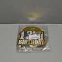 WOJOGO 13 Birthday Decorations for Boys Girls, Pre-strung Gold Glitter Happy 13th Birthday Banner & Swirls, Officially 13 Year Old Teenager Party Decoration Gift Idea