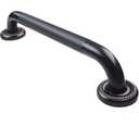 16-inch Textured Grab Bar for Bathtub and Shower, Oil Rubbed Bronze Finish, 1.25-Inch Diameter, Bathroom Toilet Saftey Hand Rail, Wall-Mounted, Great for Towel Holder/Stair Handrail